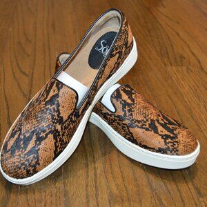 Sofft platform tennis style skateboard shoes~Snakeskin real fur design New sz 8